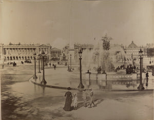 Versailles et Place de la Concorde, photos argentiques c. 1890