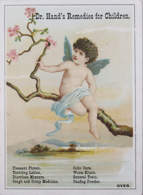 Victorian advertising card Dr. Hand’s Remedies for Children c. 1886