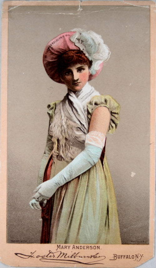 Victorian advertising card Dr. Thomas’ Eclectic Oil c. 1886