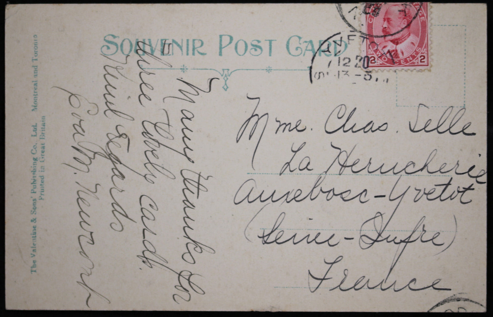 Vintage hockey game photo postcard  – McGill Montreal 1908