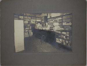 Vintage photo of interior of General Store, early 1900s