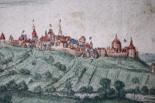 Vue de Limbourg Belgique de Guicciardini  c.1612