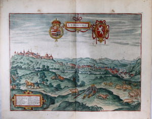 Vue de Limbourg Belgique de Guicciardini  c.1612