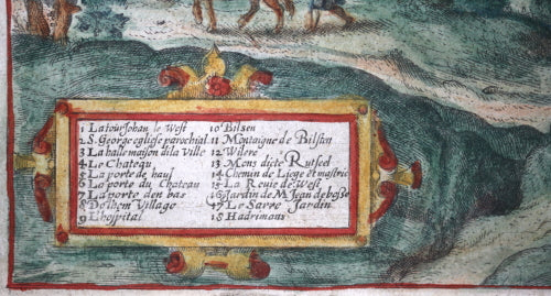 Vue de Limbourg Belgique de Guicciardini  c.1612
