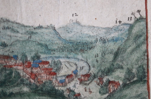 Vue de Limbourg Belgique de Guicciardini  c.1612