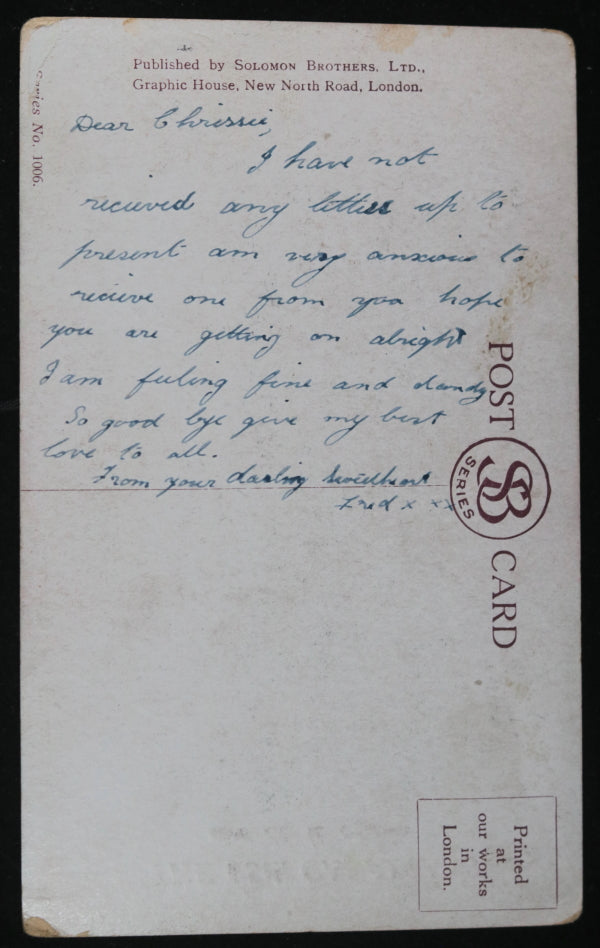 WW1 191617 Canadian 95th Infantry Batt. patriotic postcard (UK)