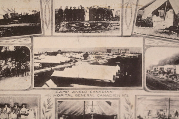 WW1 1916 postcard with views of Canadian General Hospital No. 2 France