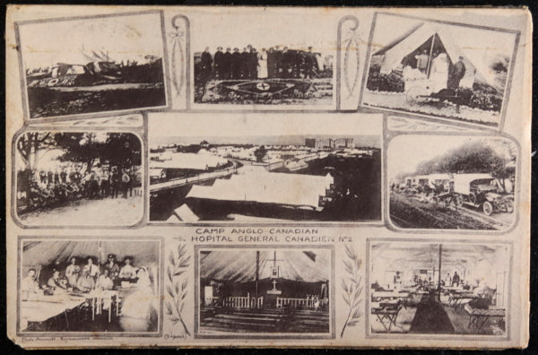 WW1 1916 postcard with views of Canadian General Hospital No. 2 France