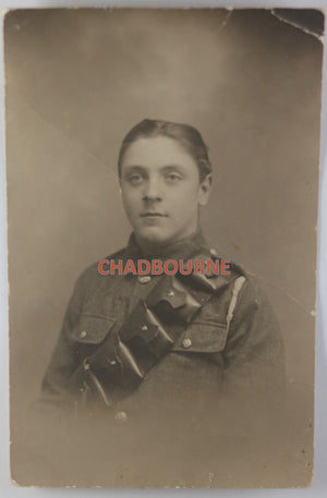 WW1 Canada photo postcard of CEF soldier (Ontario?)