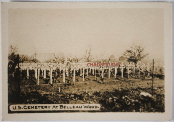 WW1 France 1918 two (2) photos Belleau Wood US cemetery / USS Rambler