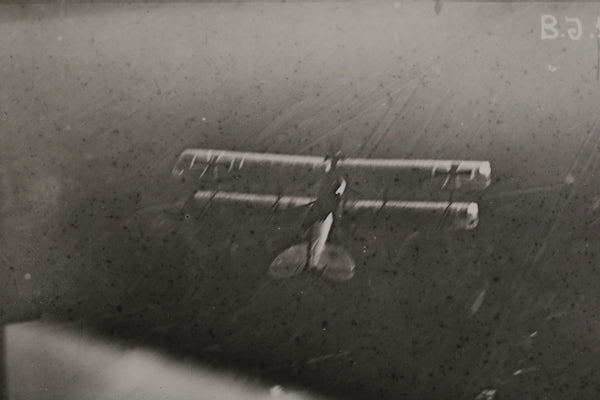 WW1 March 5th 1918 aerial photo of German biplane in flight #4