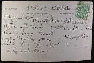 WW1 UK 1915 postcard of Royal Engineers holiday greetings