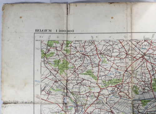 WW1 1916 British military map Valenciennes (Belgium) North France