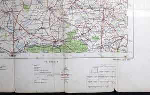 WW1 1916 British military map Valenciennes (Belgium) North France