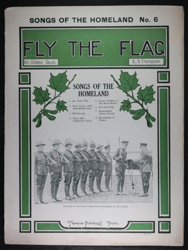 WW1 1916 Canadian patriotic song sheet ‘Fly the Flag’