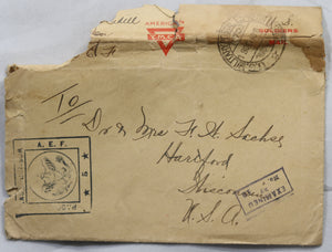 WW1 1918 letter from U.S. soldier in France describing air raid