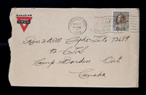 1918 letter RFC pilot Camp Borden from RAF Repair Park Toronto