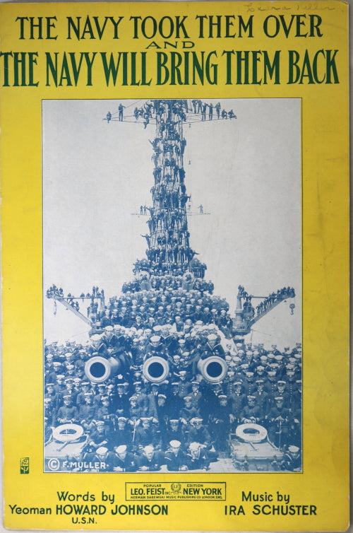 WW1 American sheet music ‘The Navy Took Them Over…’ 1918