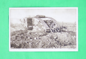 WW1 set photocards of tanks in action (Canadian Official Series) 1917