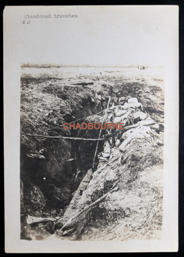 WW1 photo of abandoned allied trenches (France)