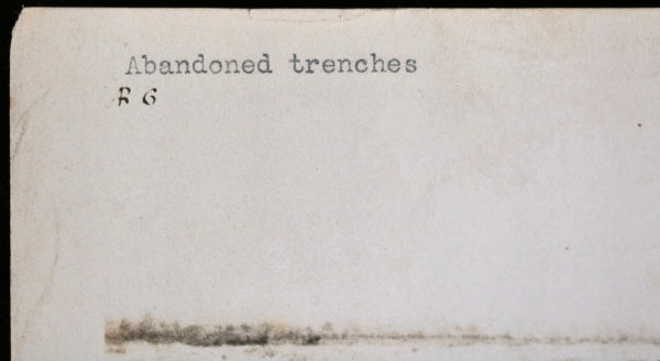 WW1 photo of abandoned allied trenches (France)