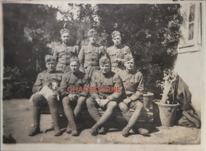 WW1 photo of seven American pilots in 199th Aero Squadron (England?)