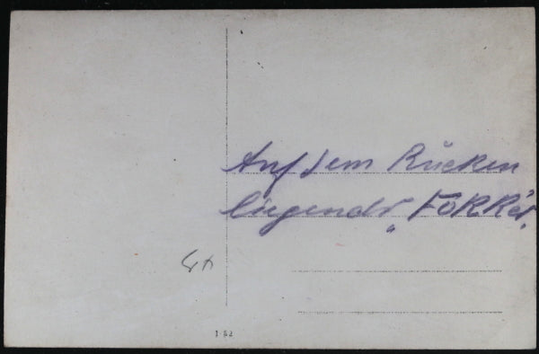 WW1 photo postcard German Fokker E monoplane crash in field c.1915-16