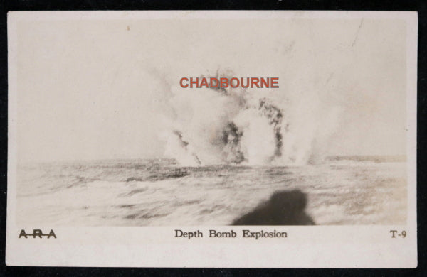 WW1 set of 2 photo postcards US Navy ships at sea