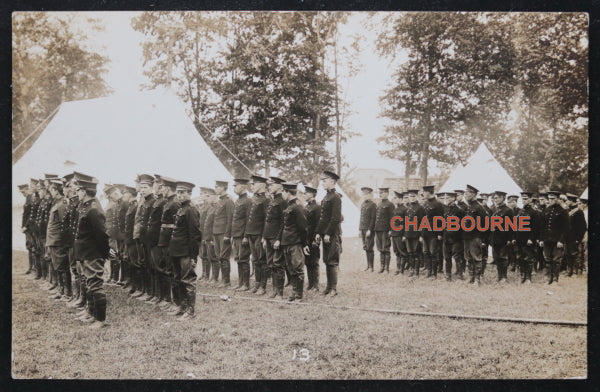 WW1 set of three photo postcard of CEF troops, Ottawa Canada