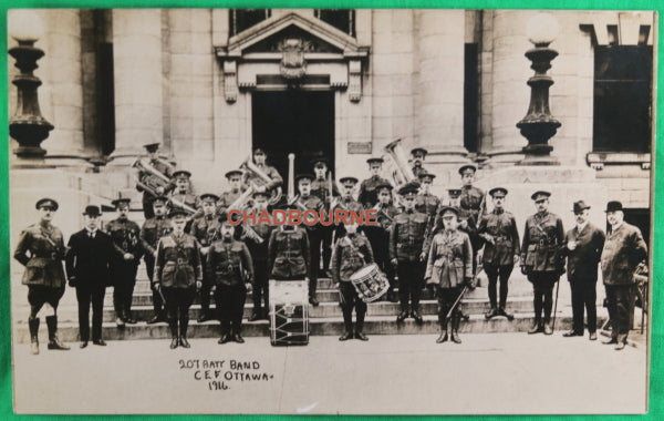 WW1 lot 4 photos 207th (Ottawa Carleton) Battalion Bugle Band 1916-17
