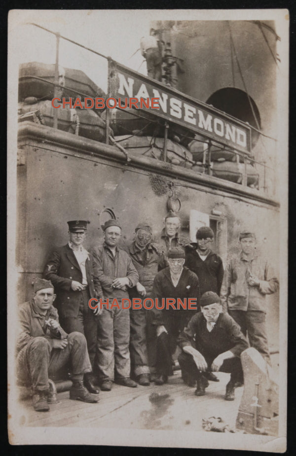WW1 photo U.S. 140th Regiment on ‘Nansemond’, going home France 1919