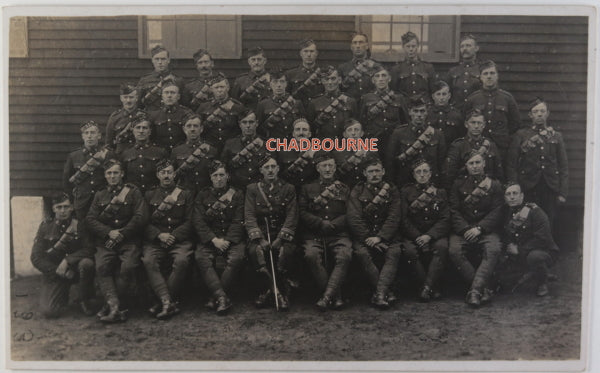 WW1 photo postcard Canada C.E.F 134th Battalion Transport Section