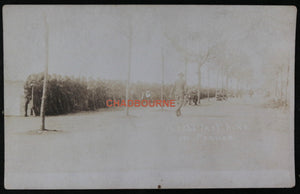 WW1 photo postcard U.S. 140th Regiment in France on the move, c.1919
