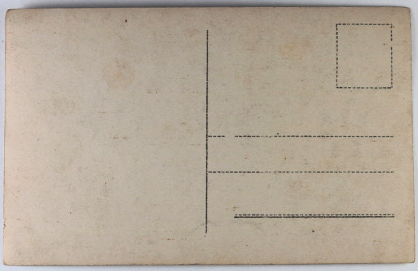 WW1 photo postcard of burned wreck of Schneider tank