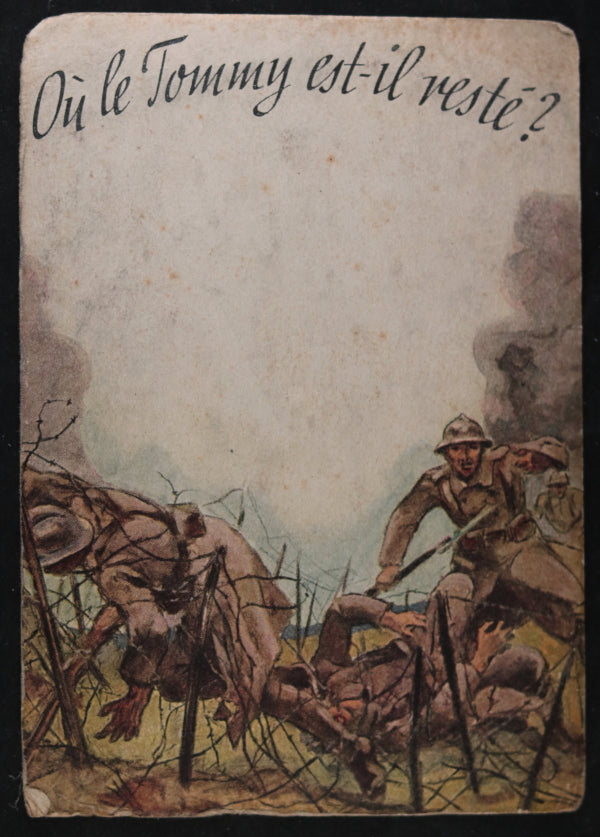WW2 1940 German anti-British propaganda card in French, propagande