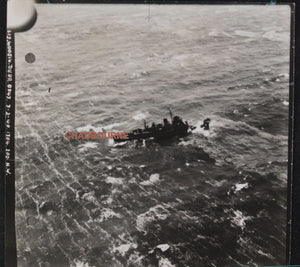 WW2 1940 photo of UK minesweeper HMS Sphinx after bomb hit