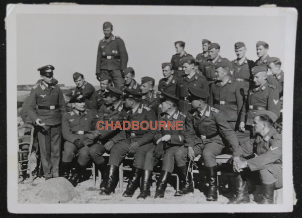 WW2 1942 photo of German Luftwaffe officers in Sicily Italy