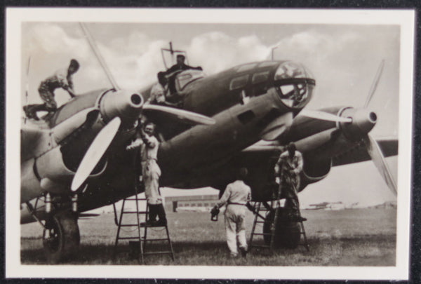 WW2 Schaller propaganda photo of German Heinkel He111 medium bomber plane