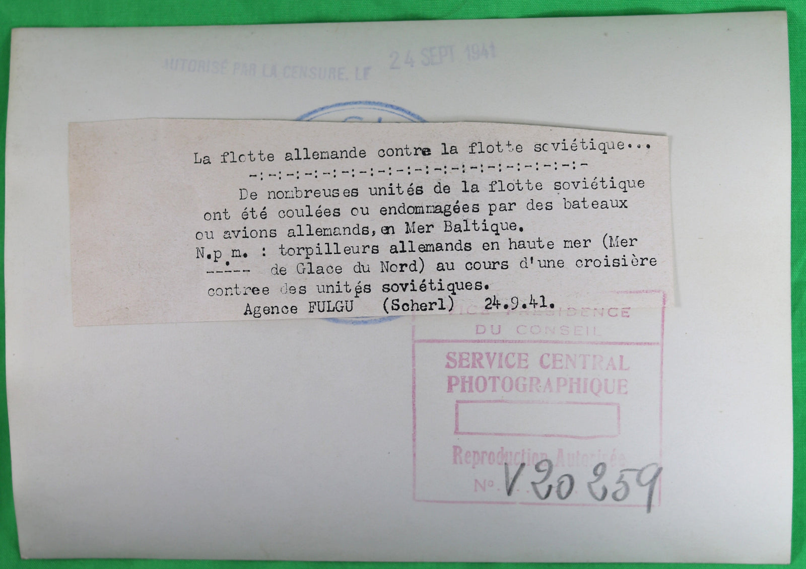 WW2 1941 Photo German destroyers against the soviet fleet  Torpilleurs allemands