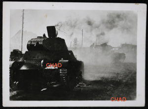 WW2 German propaganda photo smoking Russian tank @1942