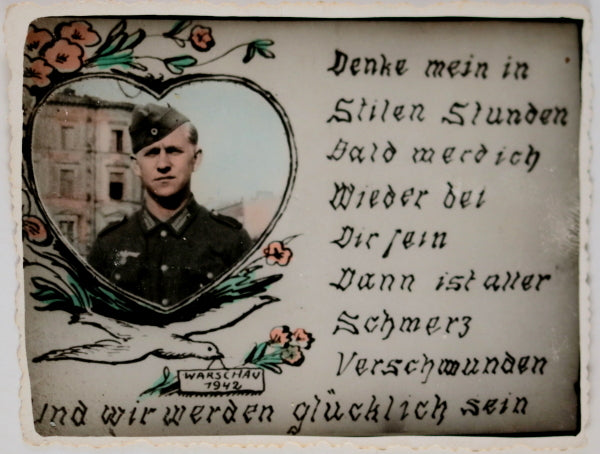 WW2 German soldier, sentimental thoughts Warsaw Poland 1942