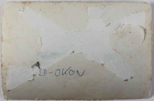 WW2 Photo of German personnel examining parked plane.