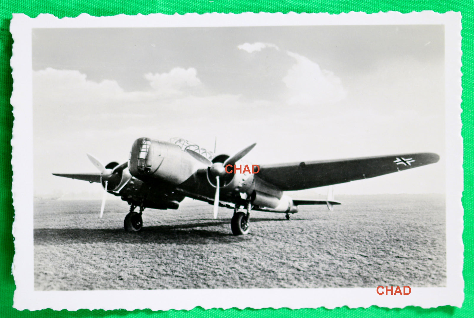 WW2 Propaganda photo German Henschel Hs 124 on grass
