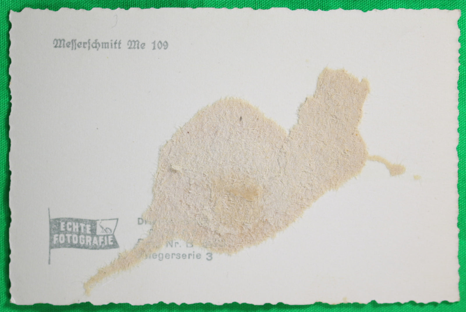 WW2 Propaganda photo German Messerschmitt Me 109 in flight over countryside