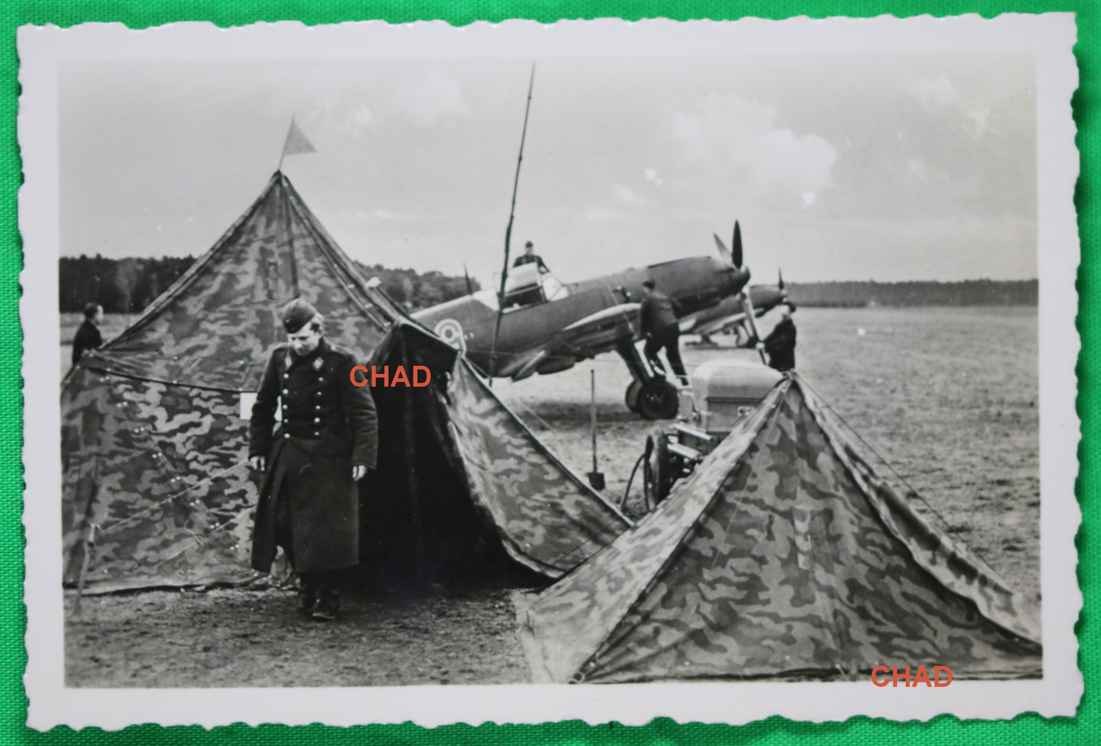 WW2 Propaganda photo of German Messerschmitt Me 109s parked at airfield