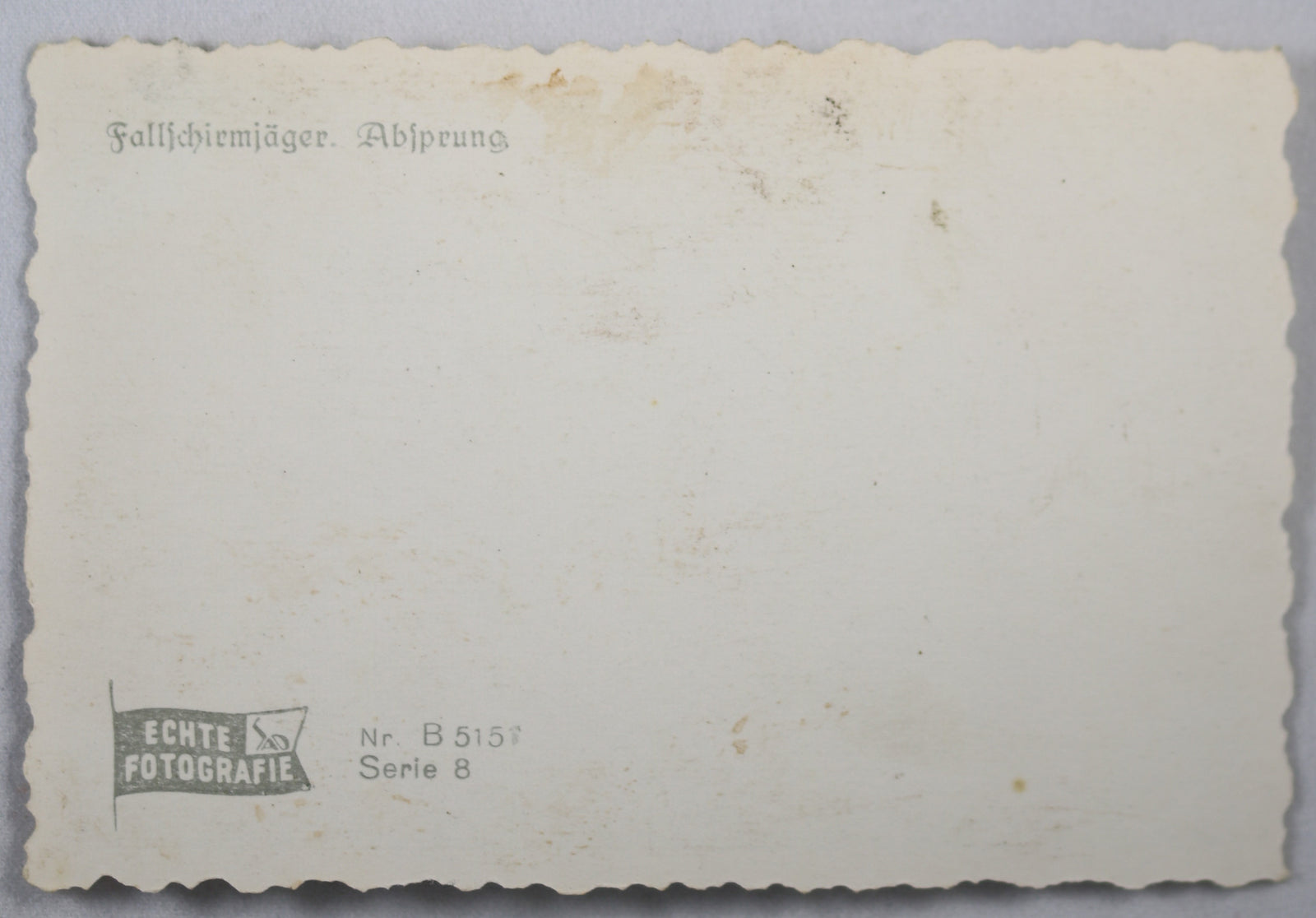 WW2 Propaganda photo German parachutist jumping from plane