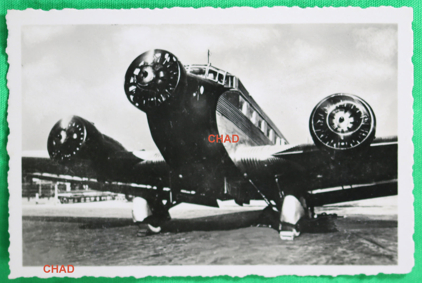 WW2 Propaganda photo of a German Junkers Ju 52 on runway