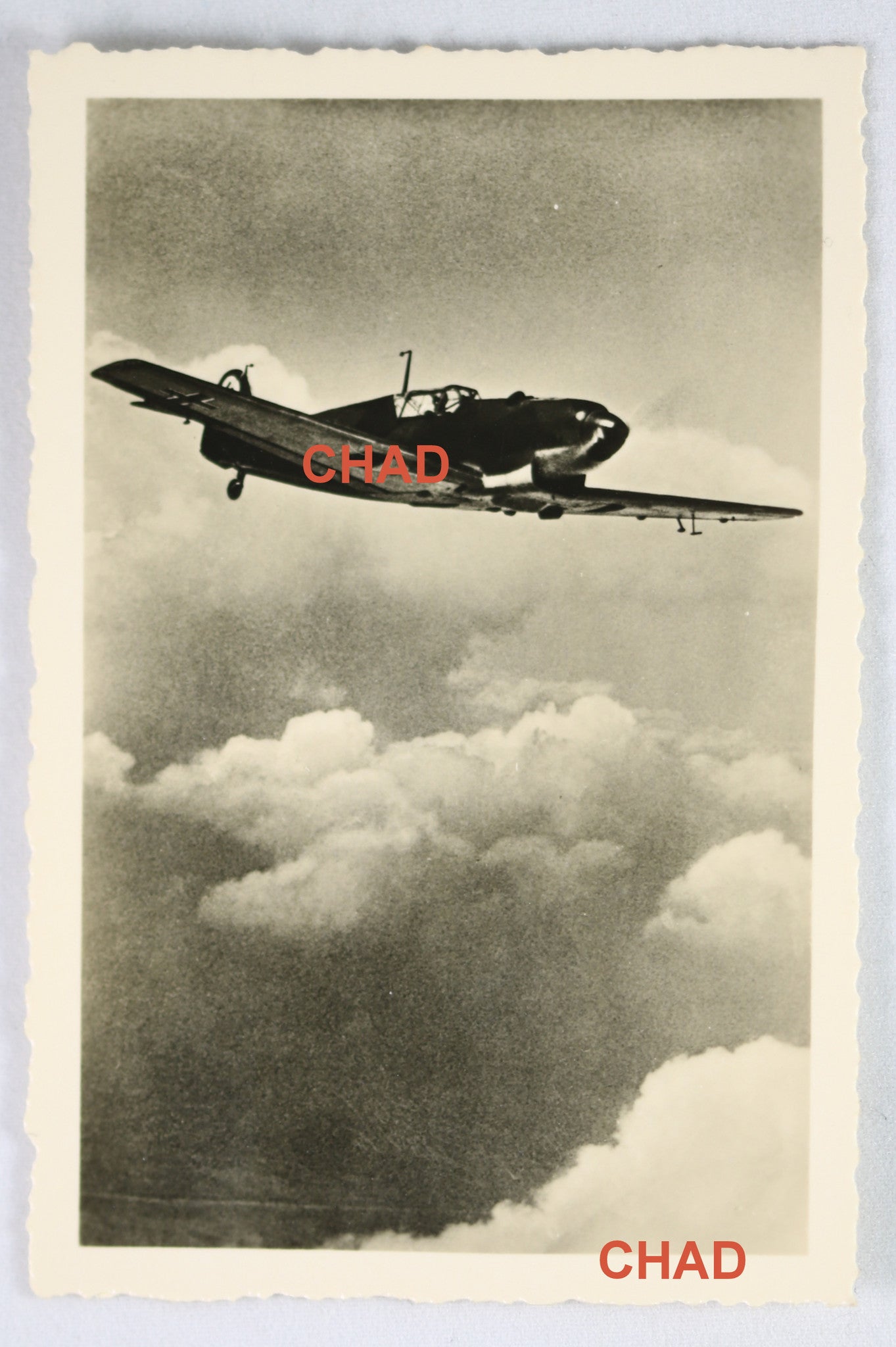WW2 Propaganda photo German Messerschmitt Me 109 fighter airborne