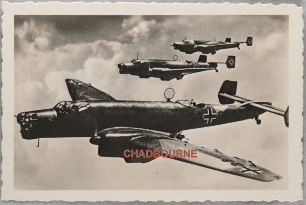 WW2 Propaganda photo of three German bombers in formation