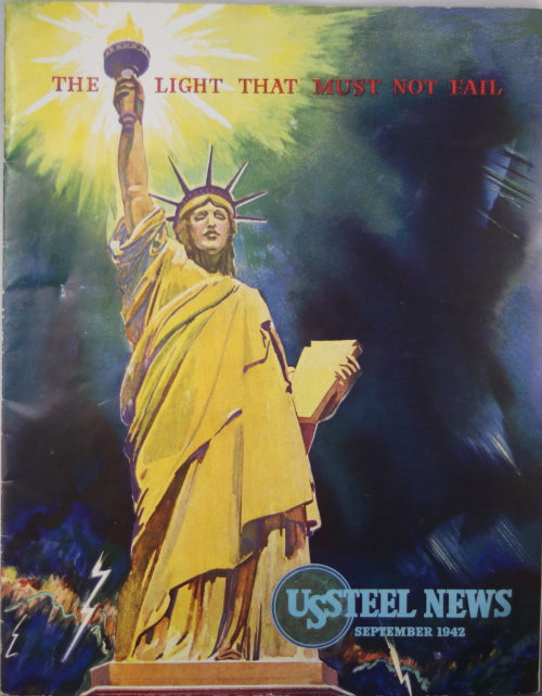 WW2 September 1942 patriotic issue of U.S. Steel News WW2 September 1942 patriotic issue of U.S. Steel News